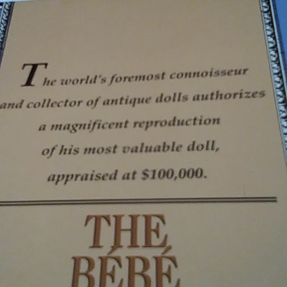 The Franklin Heirloom Be'be' Jumeau Doll - Picture 14 of 15